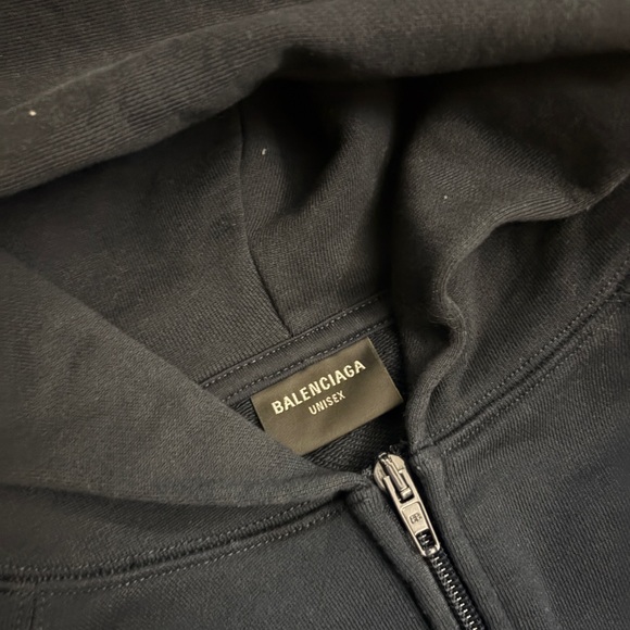 Balenciaga Polo Black Zip-Up Hoodie - Picture 4 of 11